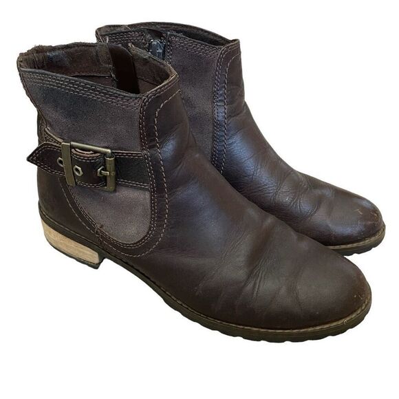 Timberland Leather Moto Chelsea Boots Women’s 8 - Picture 1 of 9